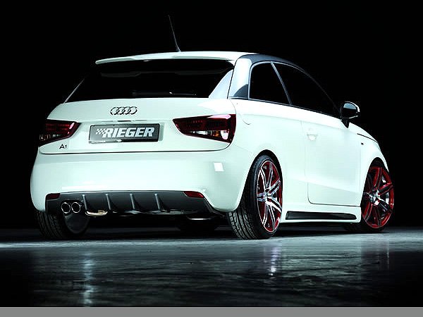 画像2: RIEGER TUNING AUDI A1 R/ディフューザー(カーボンルック) 1本出し (2)