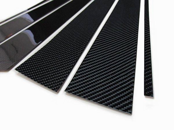 画像2: AutoStyle ブラックカーボンピラーパネル 6pcs ゴルフ7  (2)