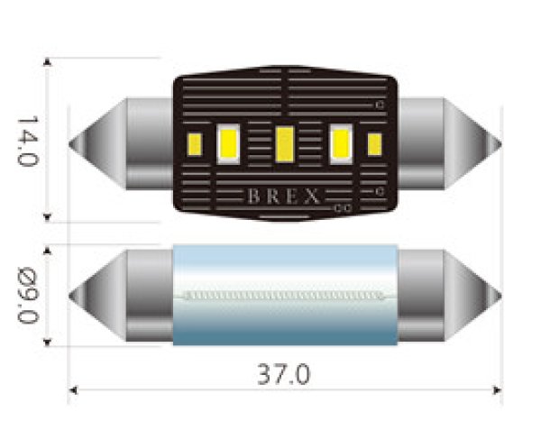 画像3: BREX スティックフェストンバルブ T10/37 (3)