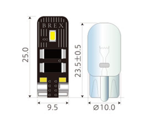 画像3: BREX スティックウェッジバルブ T10 ベーシック (3)