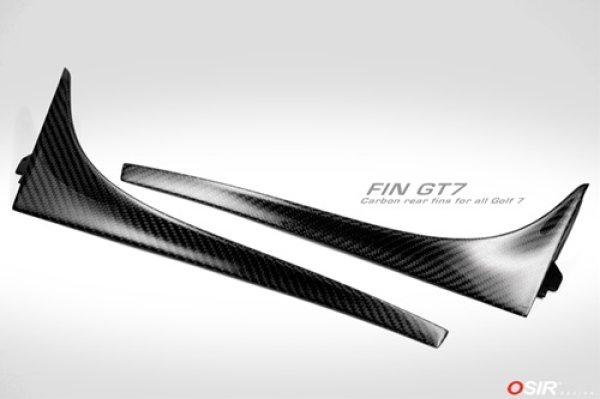 画像1: OSIR FIN GT7 カーボンリアウインドウ フィンスポイラー 2pcs for Golf7 GTI/R (1)