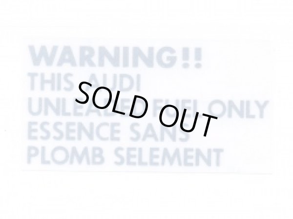 画像2: WARNING Fuelステッカー AUDI  (2)