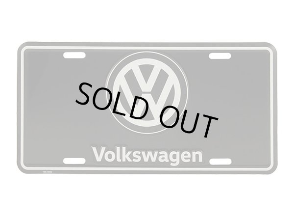 画像1: VW ライセンスプレート (Volkswagen ブラック) (1)
