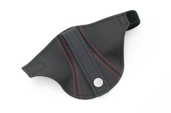 画像2: JADE 本革シートベルトガイド ナチュラルタイプ(本革×レッドステッチ) (2)