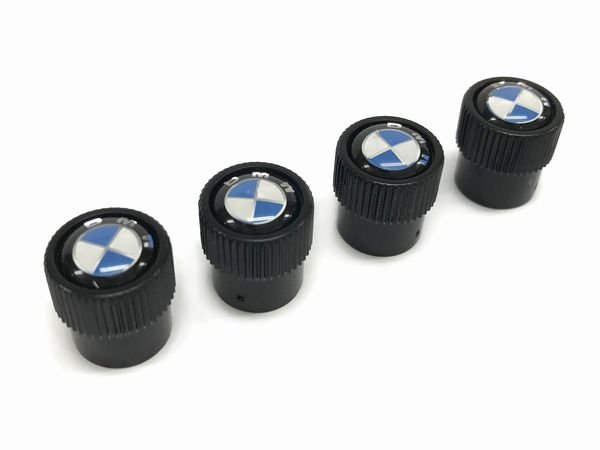 画像2: BMW バルブキャップ BMWマーク(ブラック) (2)