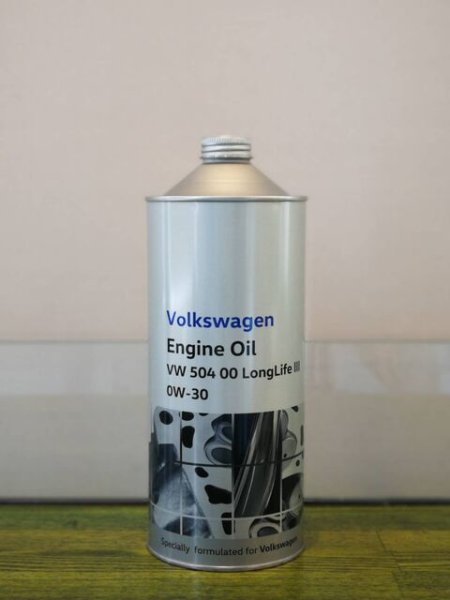 画像1: VW純正ロングライフエンジンオイル504 00(0W-30) 1L缶 (1)