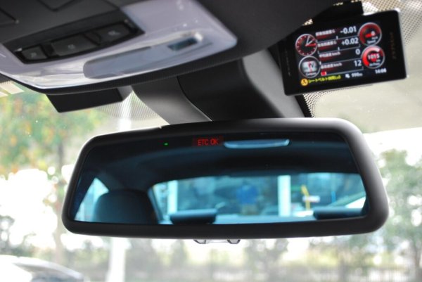 画像3: end.cc ワイドルームミラー 2018- レザーMステッチ/ブルーレンズ (3)