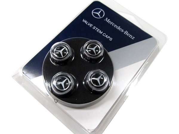 画像1: BENZ バルブキャップ ブラック (BENZ VALVE STEM CAPS BLACK) (1)