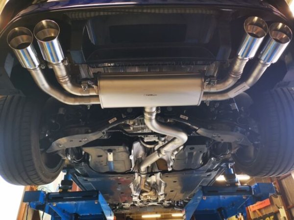 画像2: REMUS　T-ROC R　Φ102MM アングルストレートカット W 左右マフラー (2)