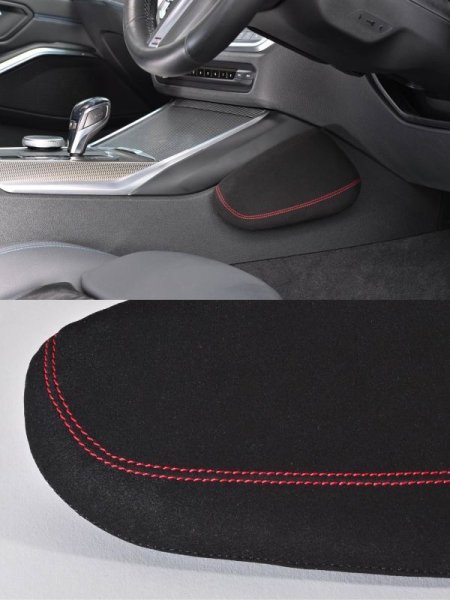 画像2: core OBJ select Knee Pad 【スエード(レッド/ブルーステッチ）】 [900427/900428] (2)