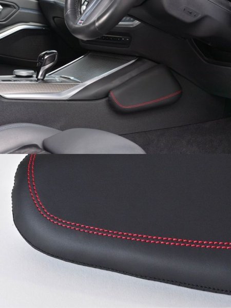 画像3: core OBJ select Knee Pad 【レザー（レッド/ブルーステッチ】 [900423/900424] (3)