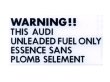 画像1: WARNING Fuelステッカー AUDI  (1)