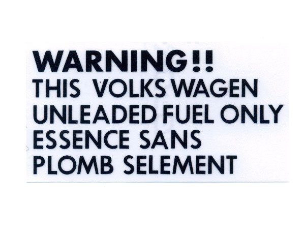 画像1: WARNING Fuelステッカー VOLKSWAGEN  (1)