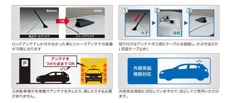 Core Obj Select Shark Antenna For Volkswagen シャークアンテナ