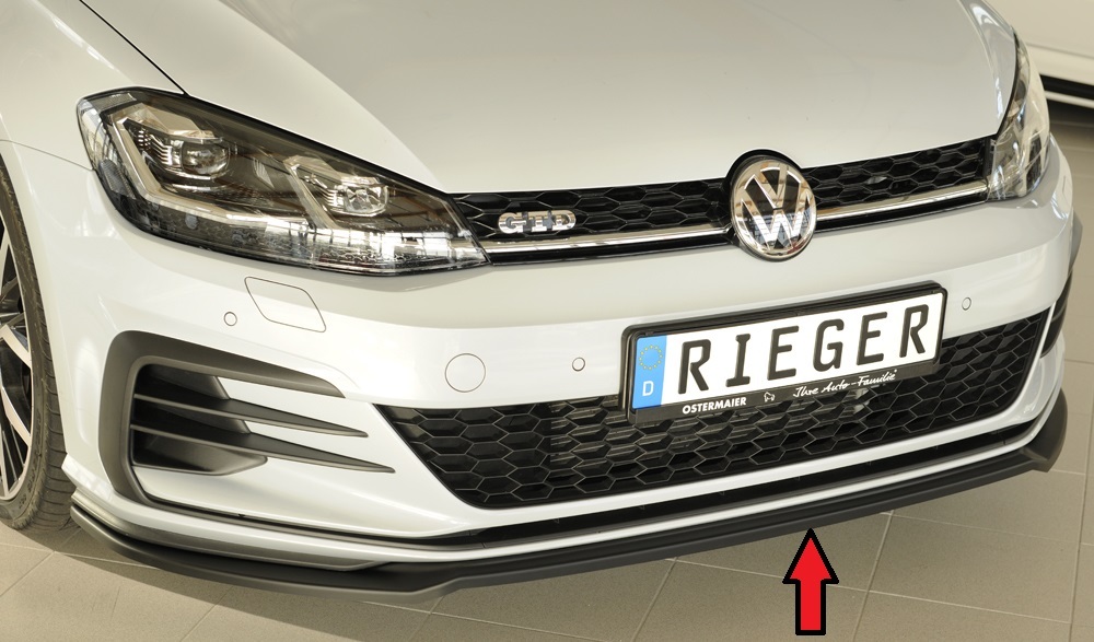 RIEGER  VW GOLF 7.5 GTI GTDフロントスプリッター【お取寄せ商品】